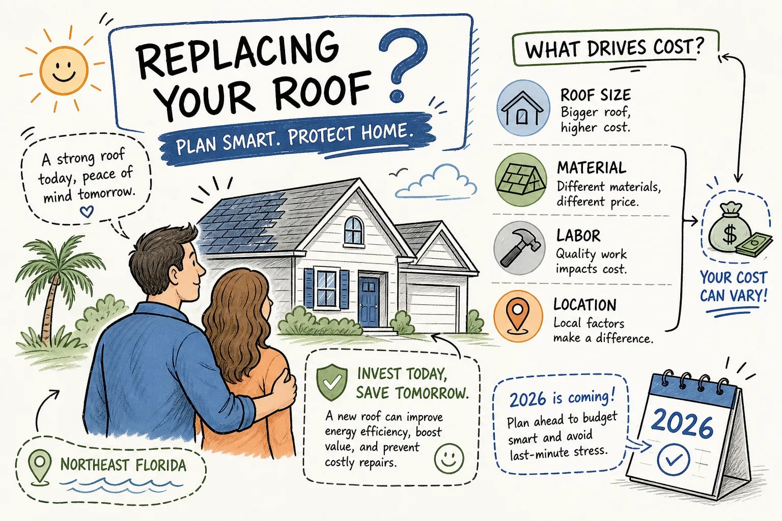 Roof Replacement Cost in Northeast Florida: 2026 Guide