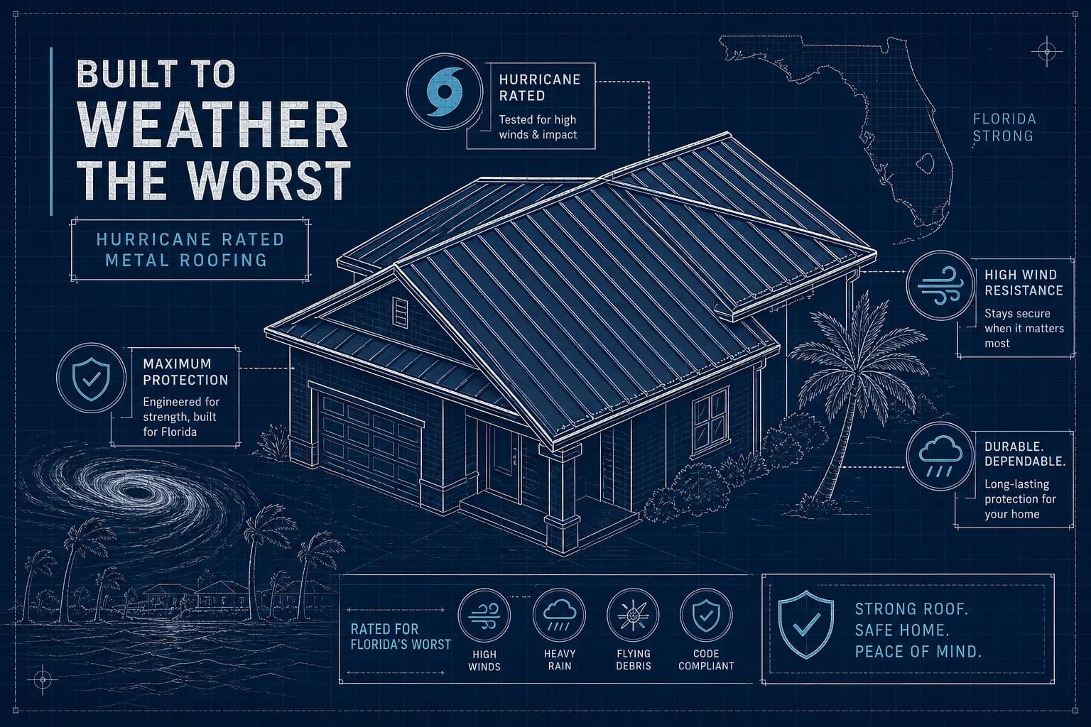 Metal roofing hurricane ratings explained for Florida homes